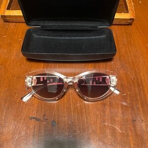 Clear Pink Sunglasses